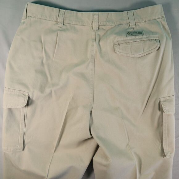 Vintage Columbia Chino Style Men's Pants Flat Front Cargo Pockets 38X32 - Picture 8 of 12